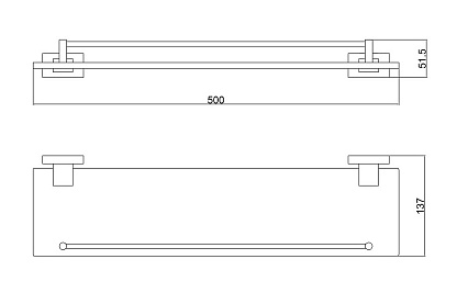 Полка Belz B90307 50 см черный