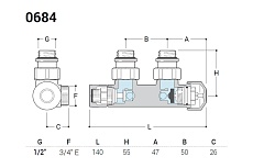 Узел нижнего подключения SR Rubinetterie угловой 1/2&quot;х3/4&quot;е белый правый 0684-1500VCEA