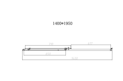 Душевая дверь Vincea Slim-N VDS-4SN140CLG 140x195 брашированное золото, прозрачная