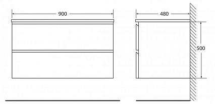 Мебель для ванной BelBagno Luce 90 см Polissandro