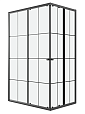 Душевой уголок Niagara Eco NG-1012-14QKL 120x80 стекло с рисунком клетка, черный