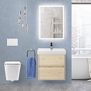 Мебель для ванной BelBagno Neon 60 см, 2 ящика, Pino Bianco