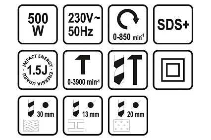 Ударная дрель Sthor SDS-Plus 500 Вт 79049