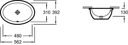 Раковина Jacob Delafon Vox EYG102-00 56 см