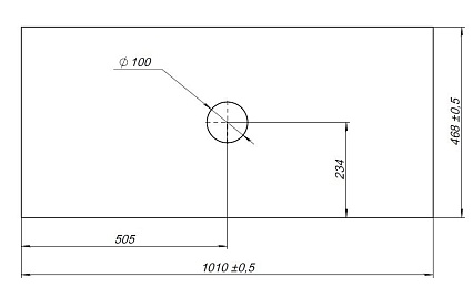 Столешница Allen Brau Fantasy 100 см graphite structure, 1.11010.GR-S