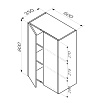 Шкаф пенал Am.Pm Func 60x90 см белый матовый M8FCH06029WM