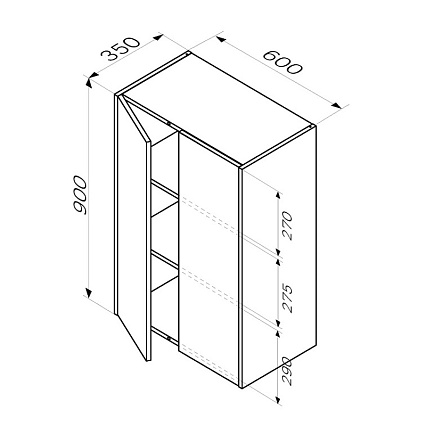 Шкаф пенал Am.Pm Func 60x90 см белый матовый M8FCH06029WM