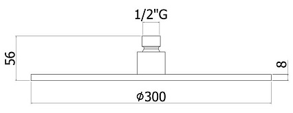 Верхний душ Paffoni Master King ZSOF079HG + ZSOF034HG медовое золото