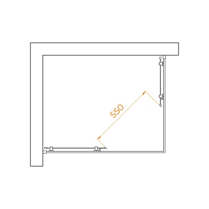 Душевой уголок RGW Passage PA-040B 100x80 прозрачное, черный 3508104080-14