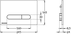 Кнопка смыва Kerama Marazzi FP.PRO.CR хром