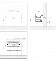 Тумба с раковиной BelBagno Etna 70x46x50 см Bianco Opaco