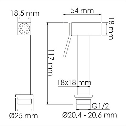 Смеситель WasserKRAFT Fulda A5251.302.241.212 с гигиеническим душем, черный матовый