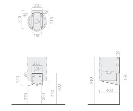 Пара кронштейнов Galassia CORE 46 2082