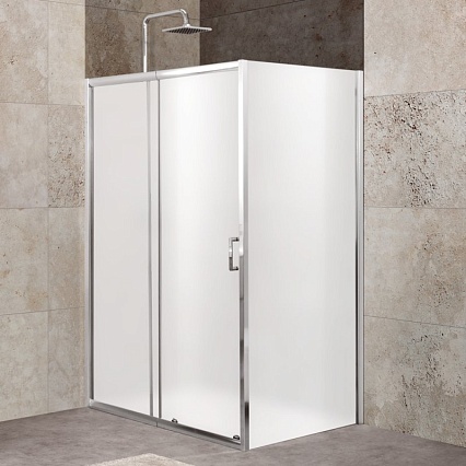 Душевой уголок BelBagno Unique 120-135x80 матовый, хром