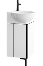 Мебель для ванной Aqwella Porto 45 см угловая, белый/черный