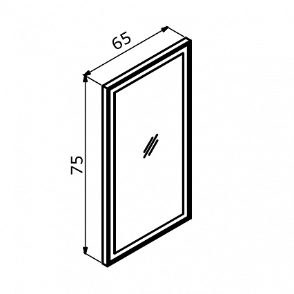Зеркало Orka Lisbon TR3001 65x75 см, с подсветкой черный матовый 4000118
