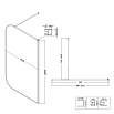 Душевая перегородка Niagara NG-689-10TBLACK 100x200 тонированная, профиль черный матовый