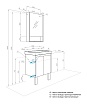 Тумба с раковиной Акватон Сканди Doors 55 см дуб верона