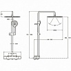 Душевая стойка Jacob Delafon Metro E26588-BL с термостатом, черный матовый