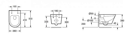 Подвесной унитаз BelBagno Tre BB8001CHR/SC/BB002-80/BB014-SR-BIANCO комплект 4в1