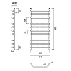 Полотенцесушитель водяной Domoterm Лаура П10 500x800, хром