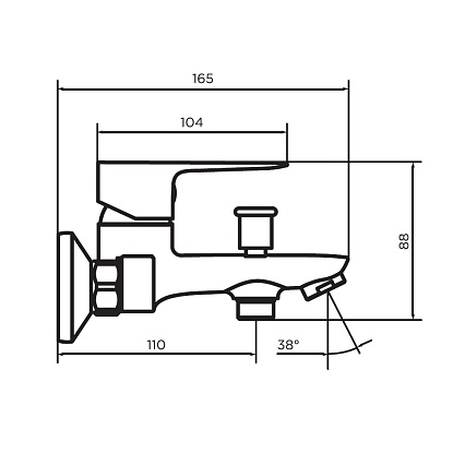 Смеситель для ванны Dorff Prime New D4011022 черный