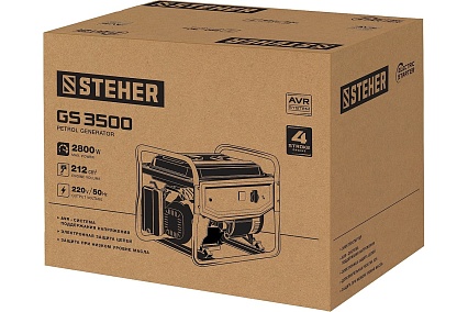 Бензиновый генератор Steher 2800 Вт GS-3500