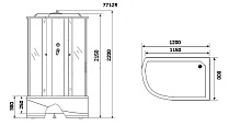 Душевая кабина Niagara Luxe NG-7712WR 120x80 R, белый