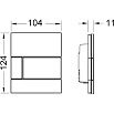 Кнопка смыва для писсуара TECE Square 9242809 стекло, черный