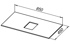 Столешница Allen Brau Infinity 85 см marble, 1.21011.M