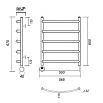 Полотенцесушитель электрический Domoterm Калипсо П5 500x600 EL ТЭН слева, хром