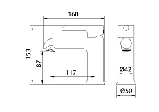 Смеситель для раковины Grossman Alba 510.K35.06.100/210 черный матовый/хром