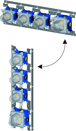 Душевой набор Paffoni Modular Box KITMB019NO045KING душ 30 см, излив 17.5 см, черный