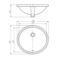 Раковина Arrow AP418E 48.5 см белый