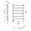 Полотенцесушитель электрический Domoterm Стефано П6 400x600 АБР EL, ТЭН слева, античная бронза