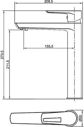 Смеситель для раковины Aquanet Logic AF320-11С хром