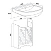 Тумба с раковиной Руно Авила 60 см белый