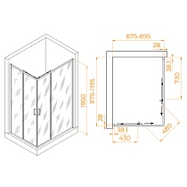 Душевой уголок RGW Passage PA-246B 120x90 прозрачное, черный 030824692-14