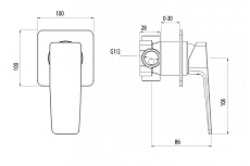 Смеситель для душа M&Z New Geometry NGM02700