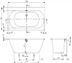 Квариловая ванна Villeroy&Boch Oberon 2.0 170x75 см UBQ170OBR2DV-01