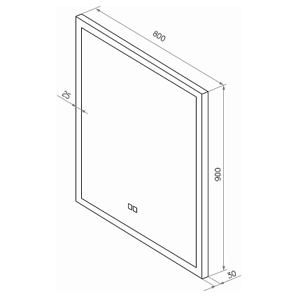 Зеркало Континент Sevilla LED 80x90 см с подсветкой, антипар ЗЛП642