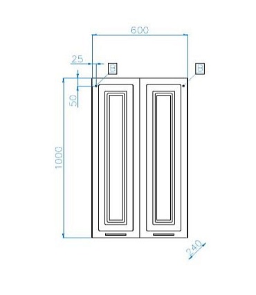 Шкаф подвесной Style Line Альба 60 см белый ЛС-000010051