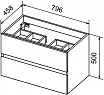 Мебель для ванной Cezares Molveno 46-80 см Beton