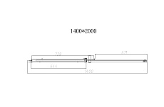 Душевая дверь Vincea Dice VDS-4D140CLGM 140x200 вороненая сталь, прозрачная