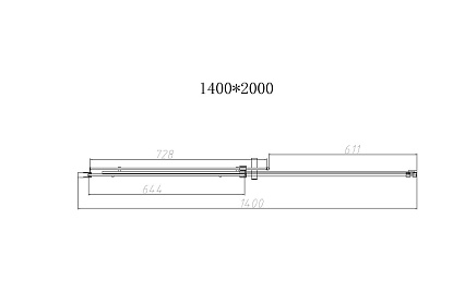 Душевая дверь Vincea Dice VDS-4D140CLGM 140x200 вороненая сталь, прозрачная