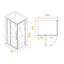 Душевой уголок RGW Classic CL-46B 90x70 прозрачное, черный 72094697-14