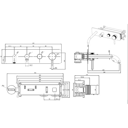 Смеситель для ванны Allen Brau Priority 5.31A05-MG графит брашированный