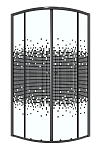 Душевой уголок Niagara Eco NG-1007-14BLACK 90x90 стекло с рисунком мозаика, черный