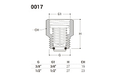 Отсекающий обратный клапан SR Rubinetterie 3/8&quot; 0017-1000G000