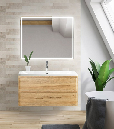 Тумба с раковиной BelBagno Albano 120 см подвесная, Rovere Rustico